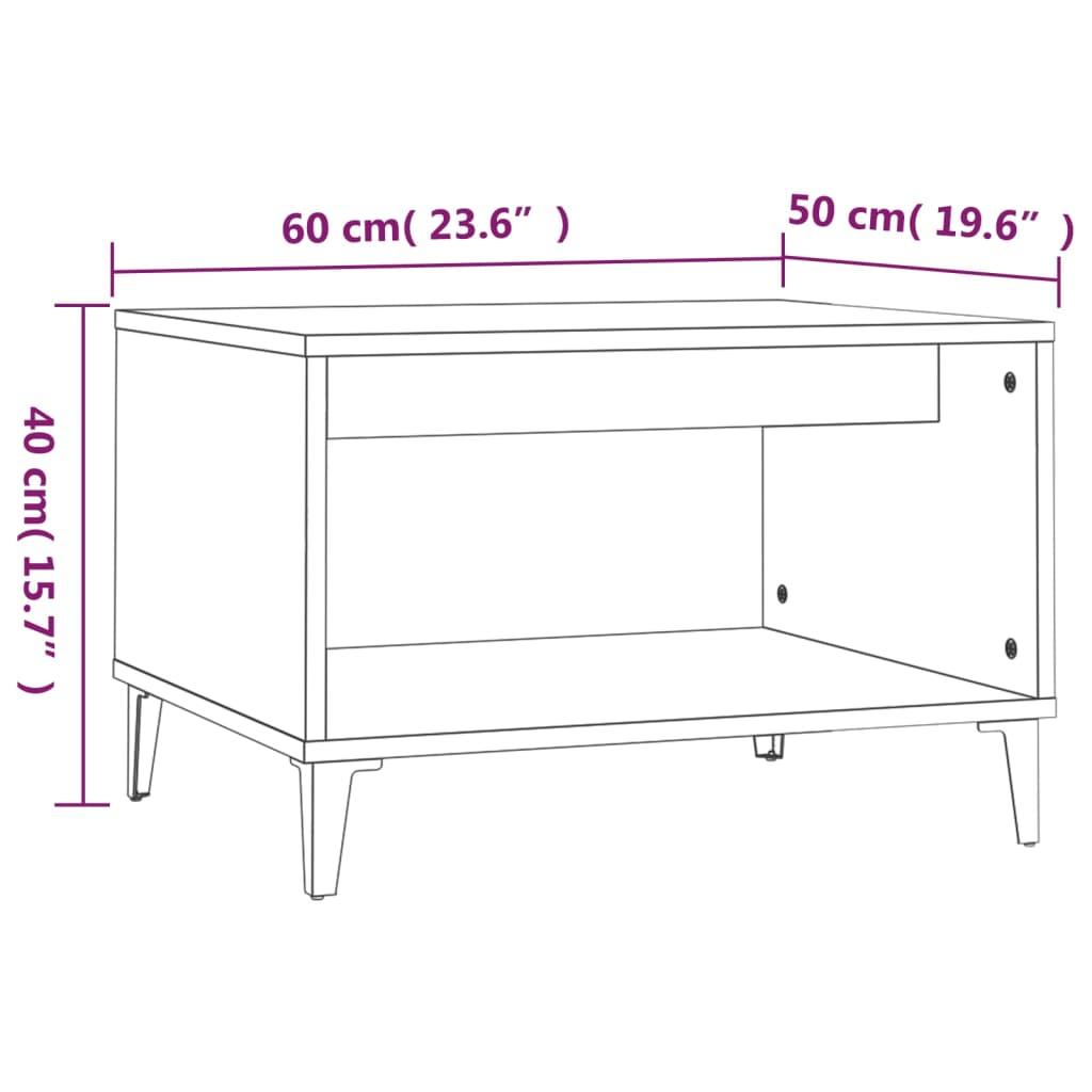 Soffbord  ek 60x50x40 cm konstruerat trä