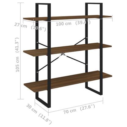 Bokhylla  ek 100x30x105 cm konstruerat trä