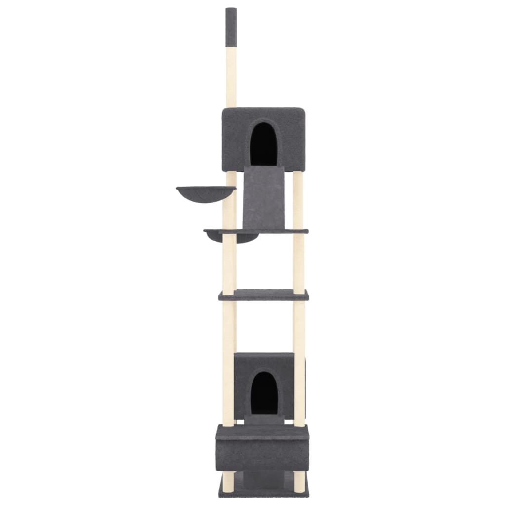 Golv-till-tak klösträd ljusgrå 277-303 cm