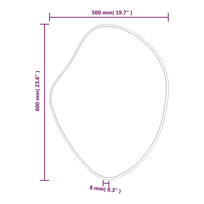 Väggspegel  50x20 cm oval