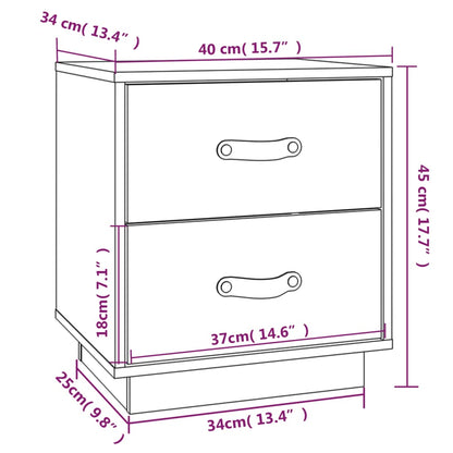 Sängbord 40x34x45 cm massiv furu