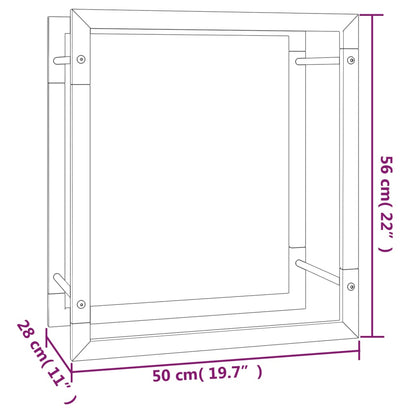 Vedställ matt  50x28x132 cm stål