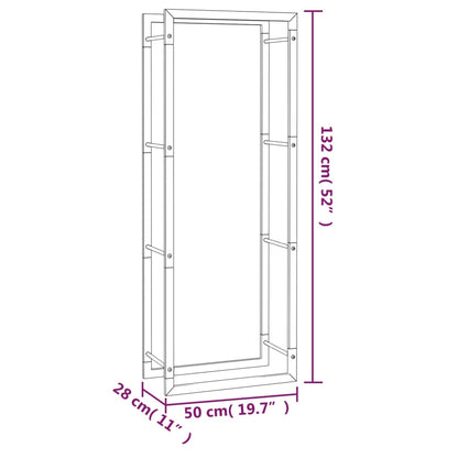 Vedställ matt  50x28x132 cm stål