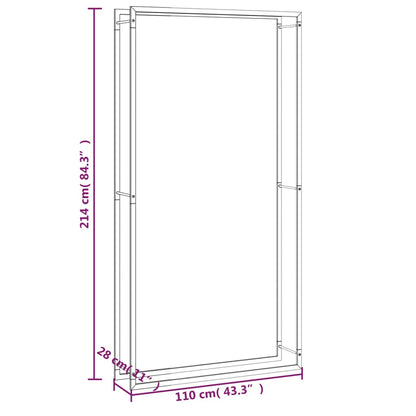 Vedställ matt  50x28x132 cm stål