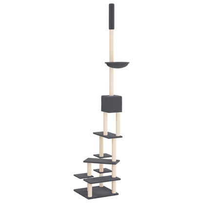 Golv-till-tak klösträd mörkgrå 268,5-294,5 cm