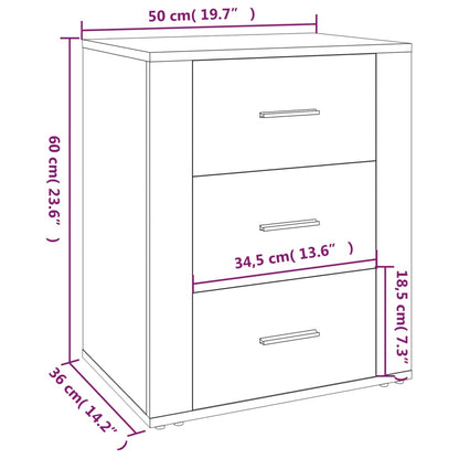 Sängbord sonoma-ek 50x36x60 cm konstruerat trä