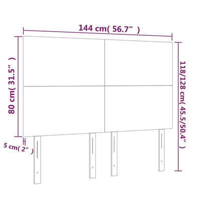 Sänggavel LED  83x16x78/88 cm konstläder