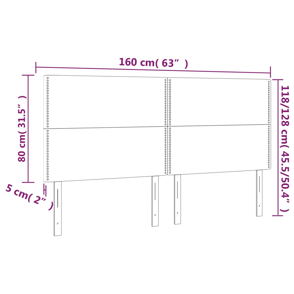 Sänggavel LED mörkblå 80x5x78/88 cm sammet