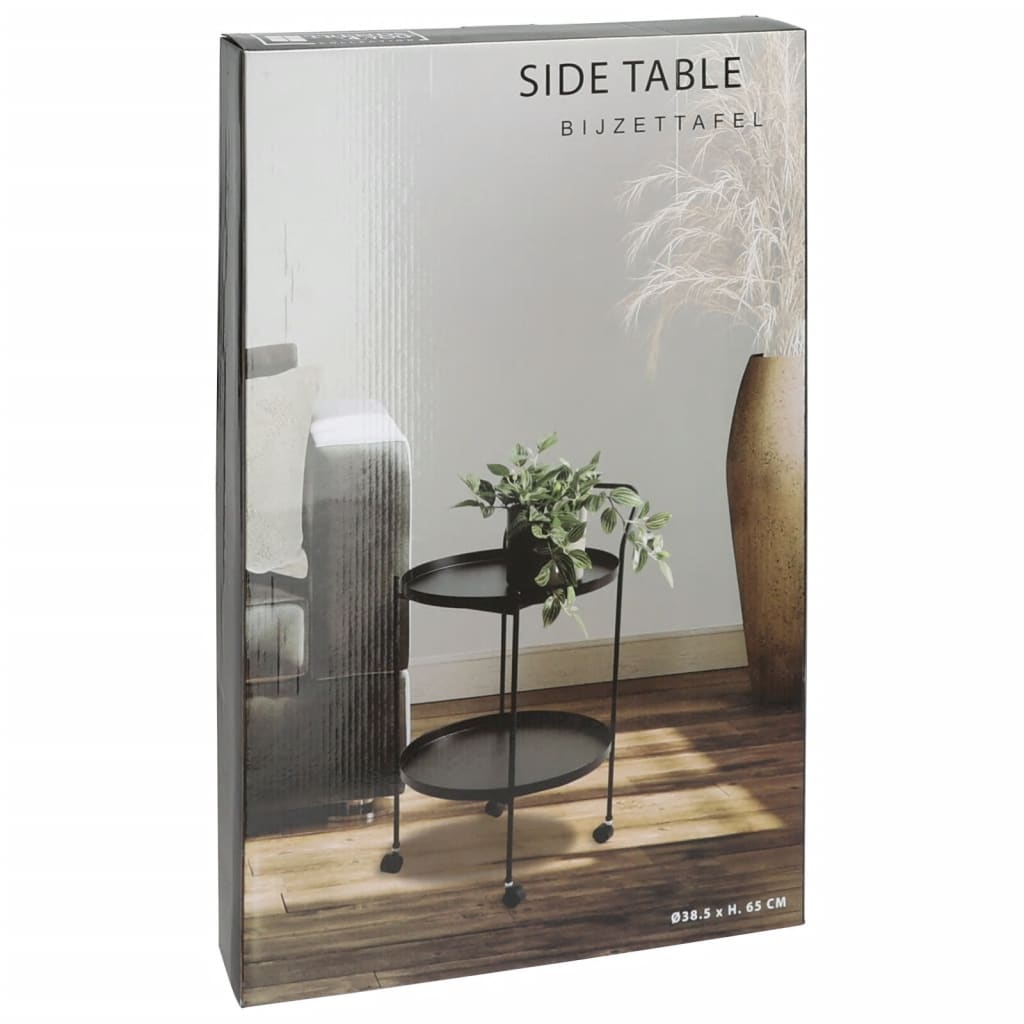 Home&Styling Sidobord med hjul 2 plan