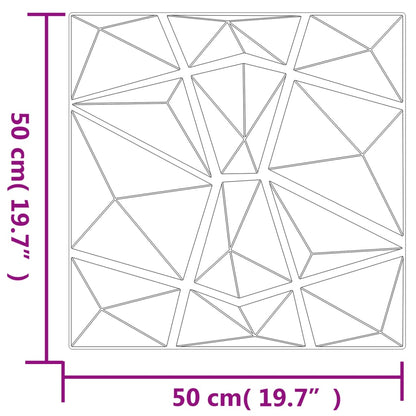 Väggpaneler 24 st  50x50 cm XPS 6 m² diamant