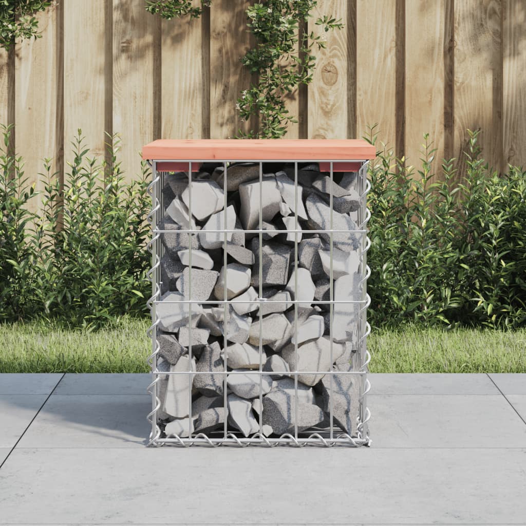 Trädgårdsbänk gabion-design 103x44x42 cm massivt douglasträ