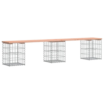 Trädgårdsbänk gabion-design 103x44x42 cm massivt douglasträ