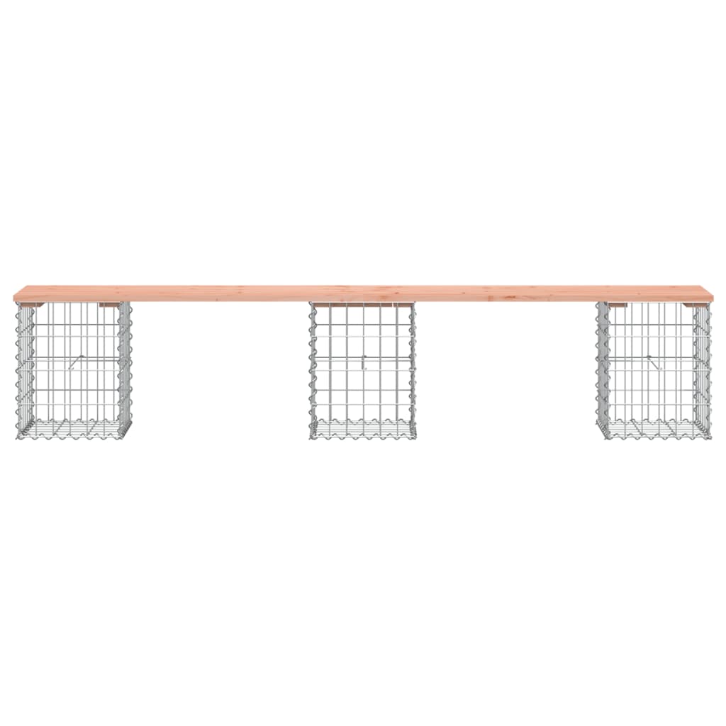 Trädgårdsbänk gabion-design 103x44x42 cm massivt douglasträ