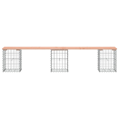 Trädgårdsbänk gabion-design 103x44x42 cm massivt douglasträ