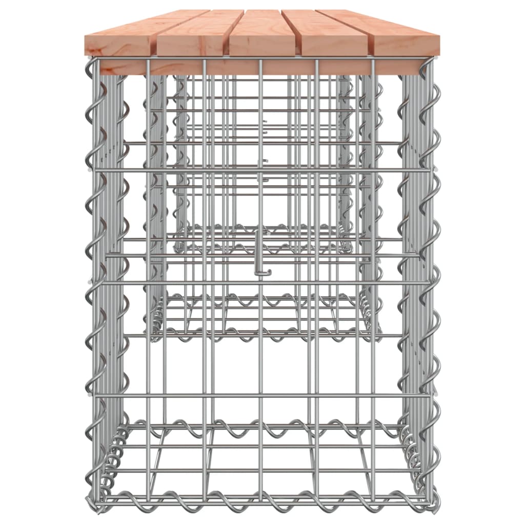 Trädgårdsbänk gabion-design 103x44x42 cm massivt douglasträ