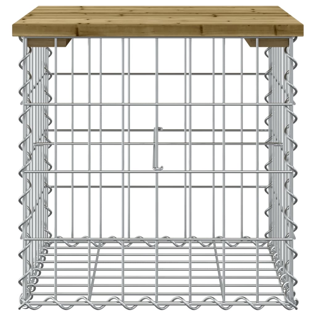 Trädgårdsbänk gabion-design 100x70x72 cm impregnerad furu