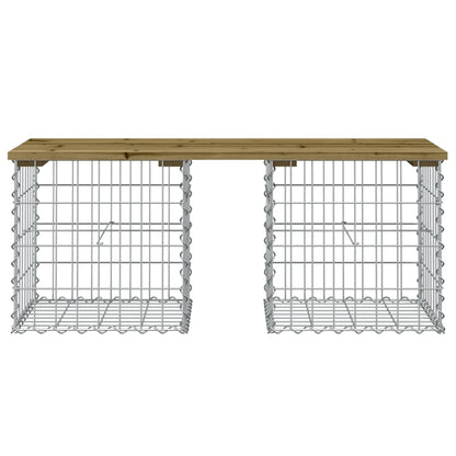 Trädgårdsbänk gabion-design 100x70x72 cm impregnerad furu