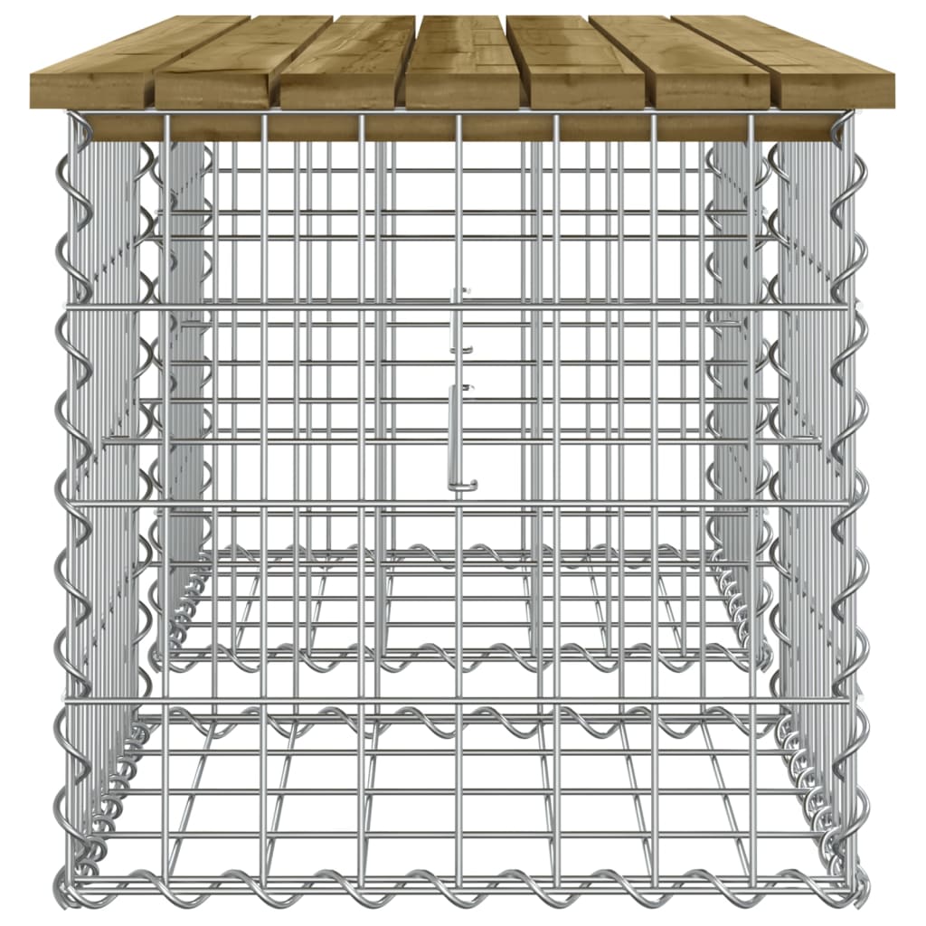 Trädgårdsbänk gabion-design 100x70x72 cm impregnerad furu