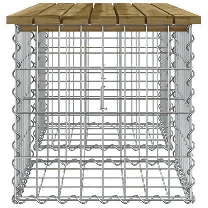 Trädgårdsbänk gabion-design 100x70x72 cm impregnerad furu