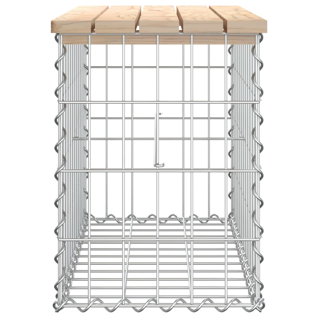 Trädgårdsbänk gabion-design 92x71x65,5 cm massiv furu