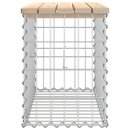 Trädgårdsbänk gabion-design 92x71x65,5 cm massiv furu