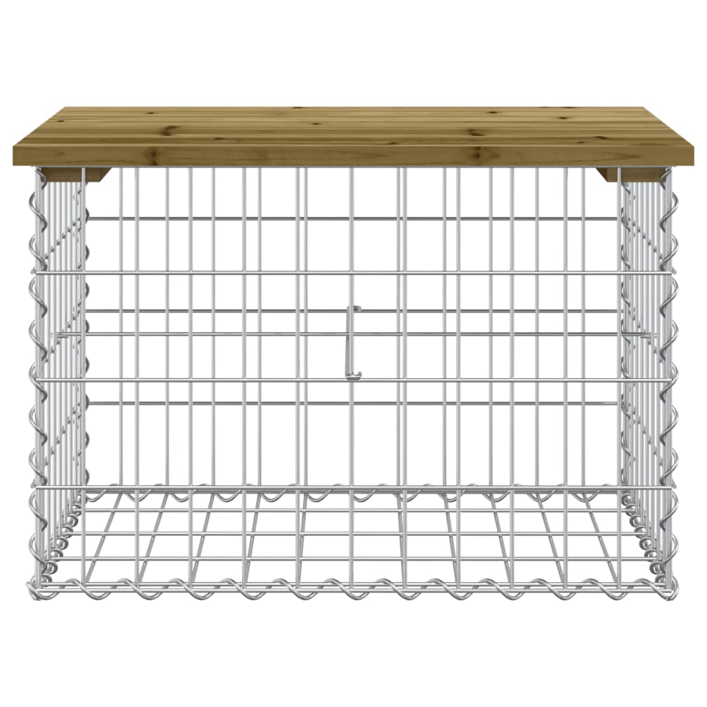 Trädgårdsbänk gabion-design 100x70x72 cm impregnerad furu