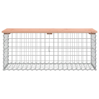 Trädgårdsbänk gabion-design 103x44x42 cm massivt douglasträ