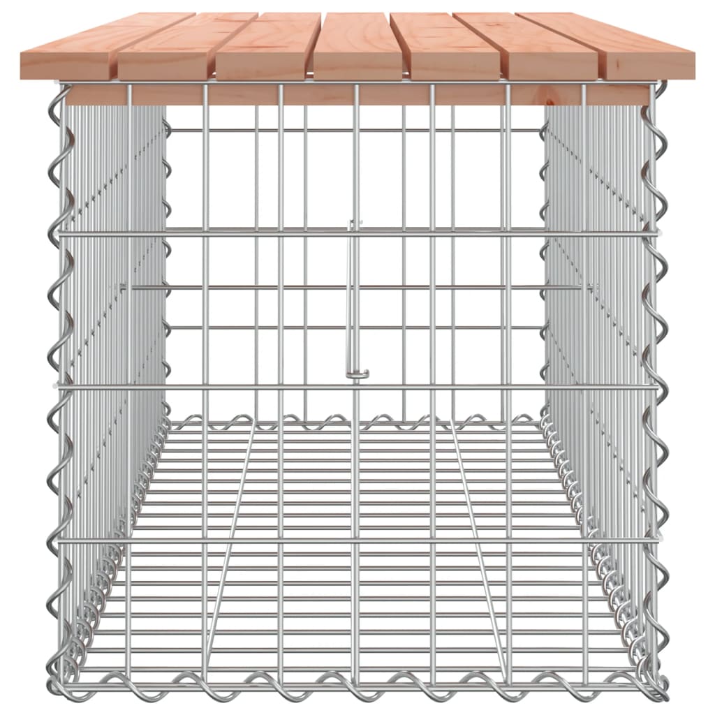 Trädgårdsbänk gabion-design 103x44x42 cm massivt douglasträ