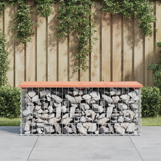 Trädgårdsbänk gabion-design 103x44x42 cm massivt douglasträ