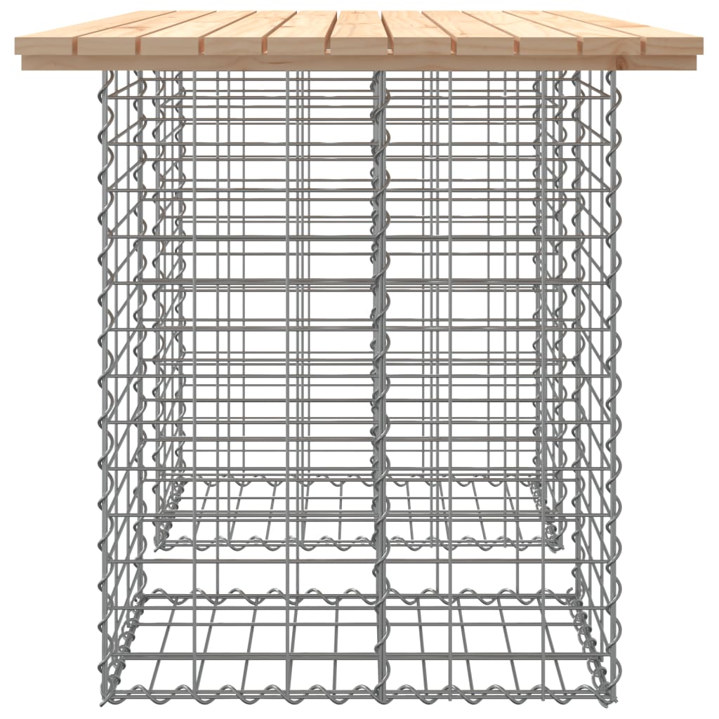 Trädgårdsbänk gabion-design 92x71x65,5 cm massiv furu