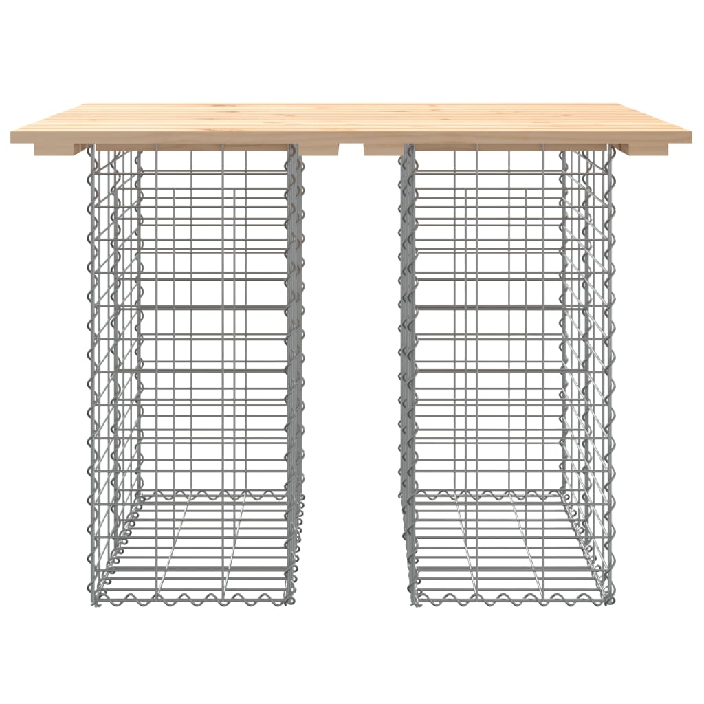 Trädgårdsbänk gabion-design 92x71x65,5 cm massiv furu