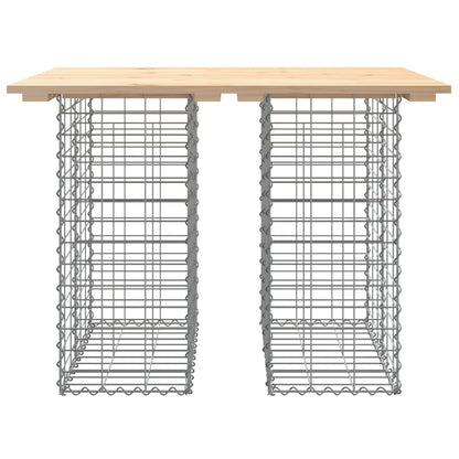 Trädgårdsbänk gabion-design 92x71x65,5 cm massiv furu