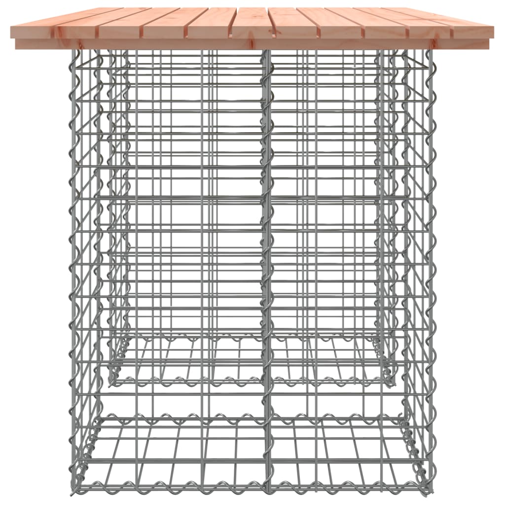 Trädgårdsbänk gabion-design 103x44x42 cm massivt douglasträ