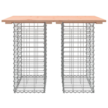 Trädgårdsbänk gabion-design 103x44x42 cm massivt douglasträ