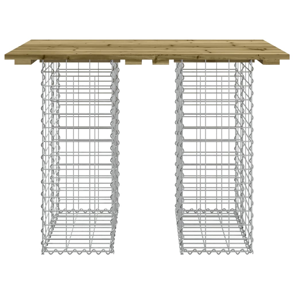 Trädgårdsbänk gabion-design 100x70x72 cm impregnerad furu