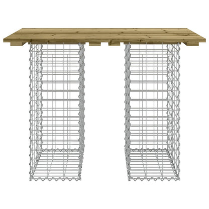 Trädgårdsbänk gabion-design 100x70x72 cm impregnerad furu