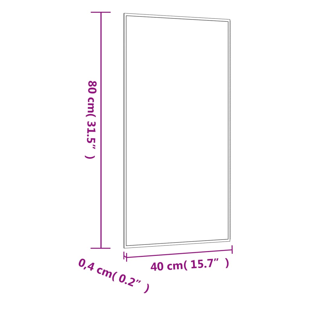 Väggspegel 40x90 cm glas oval