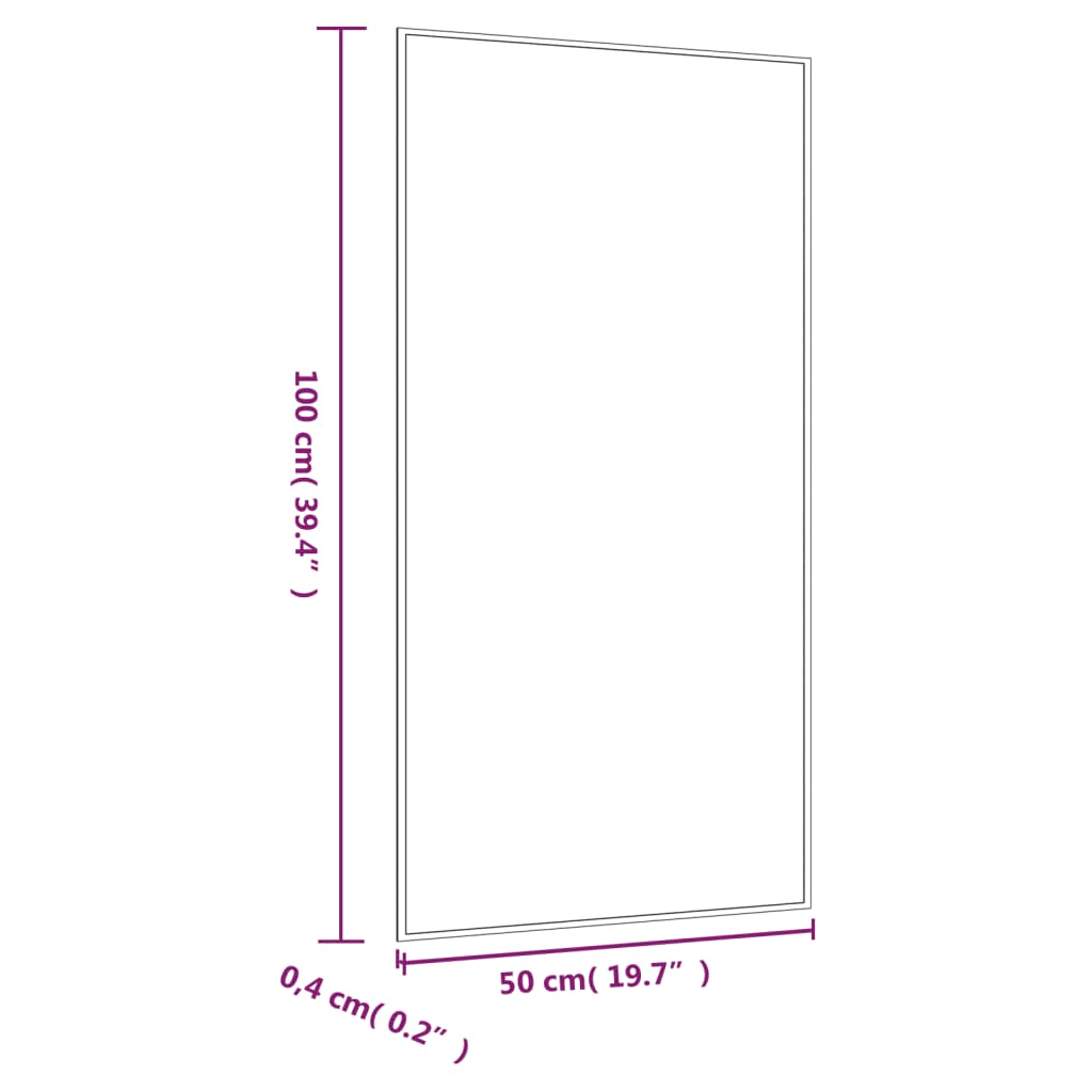 Väggspegel 40x90 cm glas oval