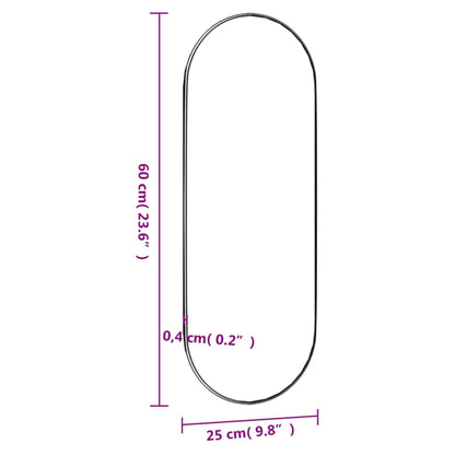 Väggspegel 40x90 cm glas oval