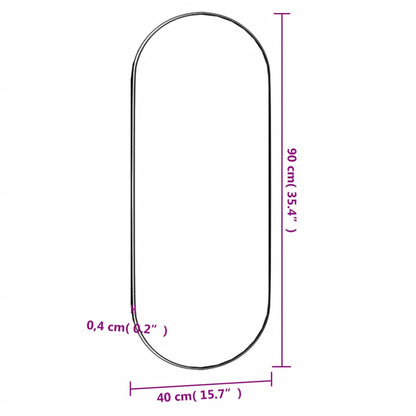 Väggspegel 40x90 cm glas oval