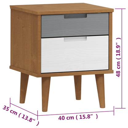 Sängbord MOLDE  40x35x48 cm massiv furu