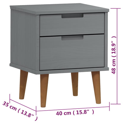 Sängbord MOLDE  40x35x48 cm massiv furu