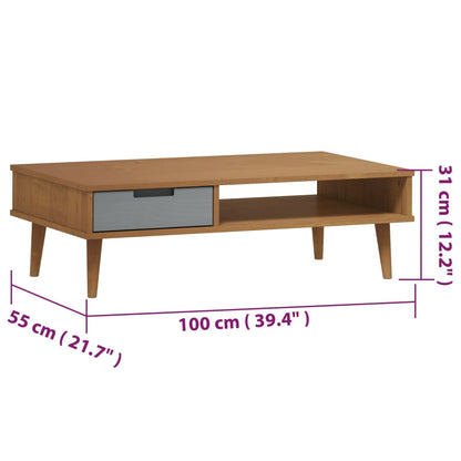 Byrå MOLDE  100x55x31 cm massiv furu