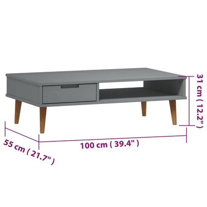 Byrå MOLDE  100x55x31 cm massiv furu