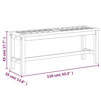 Trädgårdsbänk 80 cm massivt akaciaträ