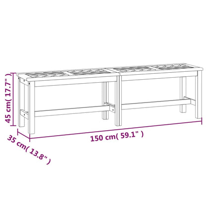 Trädgårdsbänk 150 cm massivt akaciaträ