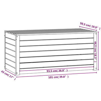 Dynbox honungsbrun 101x50,5x46,5 cm massiv furu