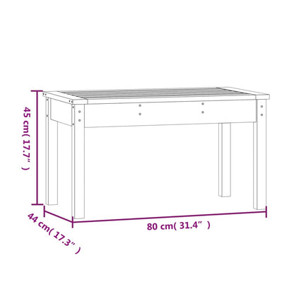 Trädgårdsbänk 80x44x45 cm massivt douglasträ