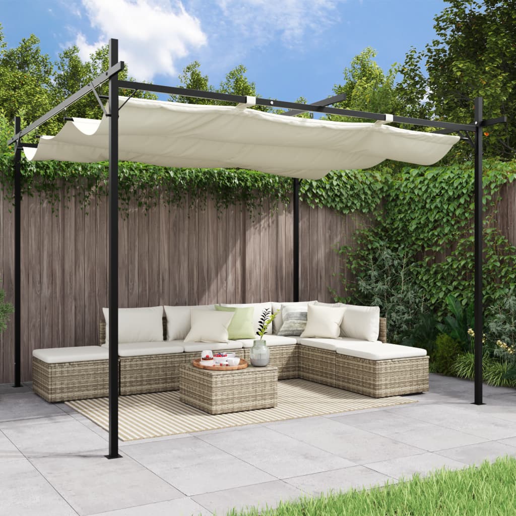 Pergola med infällbart tak  395x292x230 cm