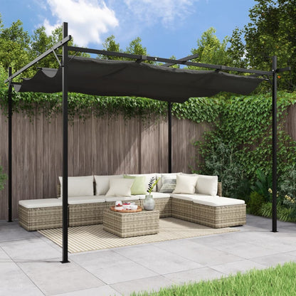 Pergola med infällbart tak  395x292x230 cm